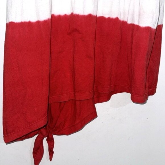 Chaps Womens Large Sleeveless Tie-Front Top Red/White/Blue - Picture 7 of 11